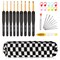 31pcs Crochet Hook Set, Black Gold Crochet Hooks Ergonomic with Grips for Arthritic Hands, Crochet Needles Set with Knitting & Crochet Supplies, Ideal Crochet Gift for Crochet Beginner Lover